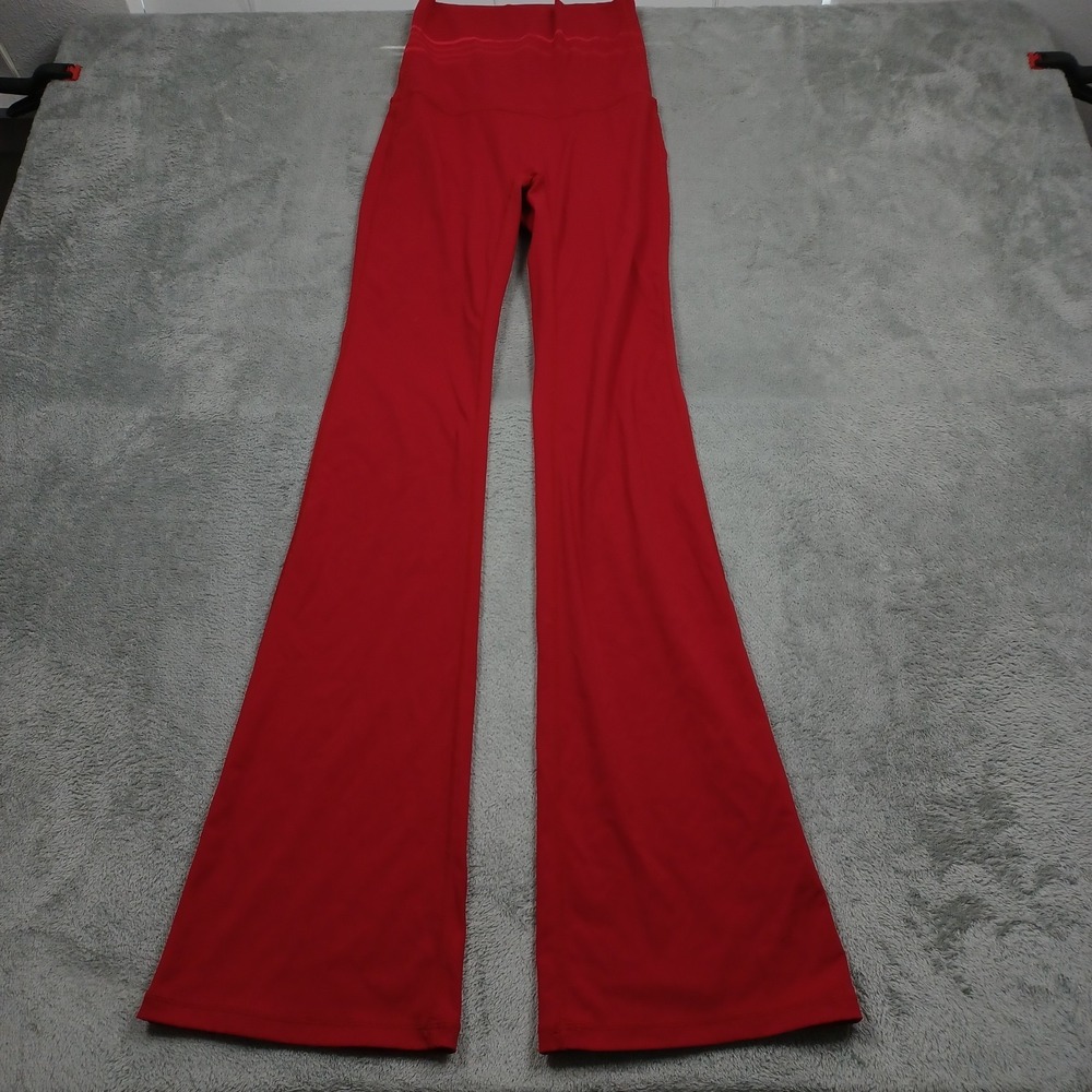 Gold Hinge Leggings Womens‎ Small Red Pull On Flared Activewear Casual